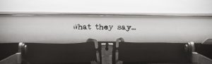 What they say written on a typewriter